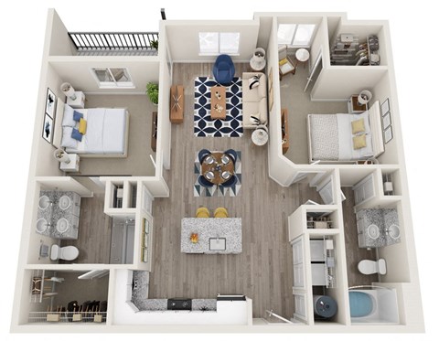 a 3 bedroom floor plan with a bathroom and a living room